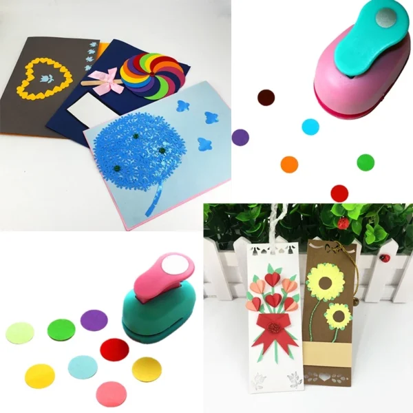 Scrapbook Socos Circular Papel Furador Artesanal - Imagem 3