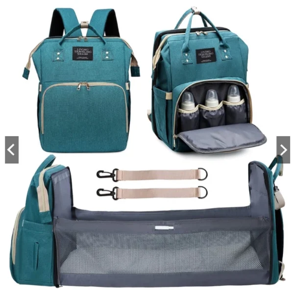 Mochila Bolsa Maternidade Térmica que vira Berço Multifunções Impermeável - Imagem 5