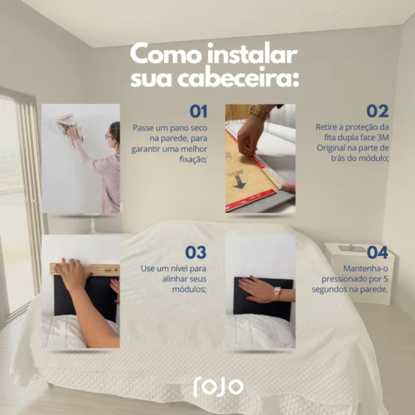 Cabeceira de Camas Estofada em Placas - Imagem 2