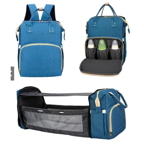 Mochila Bolsa Maternidade Térmica que vira Berço Multifunções Impermeável - Imagem 8