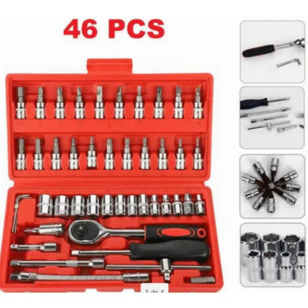 Conjunto Funcional de 46 Peças para Ajustes Simples e Rápidos