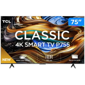 Smart TV TCL 75 Polegadas Led 4K Ultra HD Google TV P755