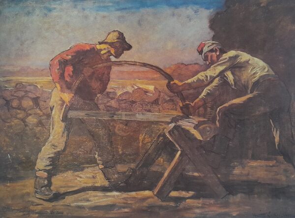 Horatio Walker Desenhos e Pinturas com Motivos Rurais, Casarios, Carros de Boi, Paisagens Rurais - Imagem 9