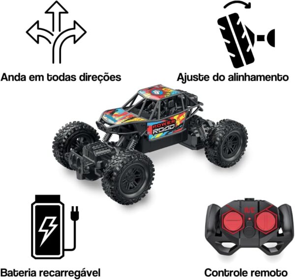Brinquedo Carrinho de Controle Remoto Off Road - Imagem 2