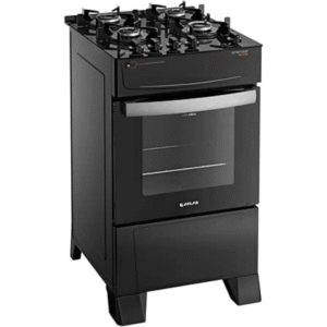 Fogão Atlas 4 Bocas Preto Atenas Glass com Acendimento Automático – Bivolt