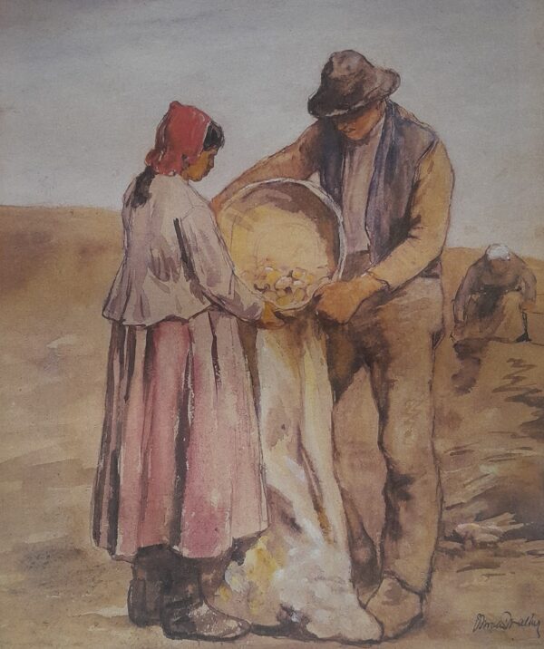 Horatio Walker Desenhos e Pinturas com Motivos Rurais, Casarios, Carros de Boi, Paisagens Rurais - Imagem 5