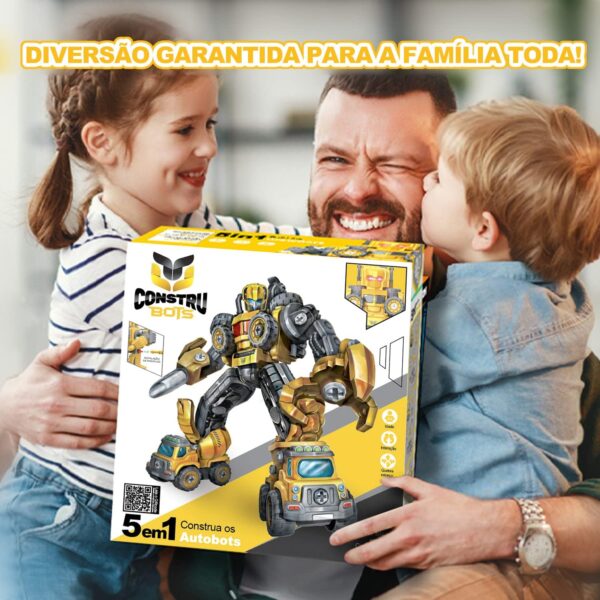 Carrinho Robô 5 Em 1 Monta Desmonta Construbots - Imagem 6