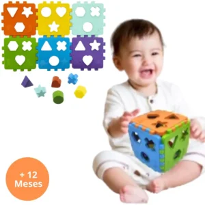 Cubo Didático Brinquedo Pedagógico Educativo Menino e Menina