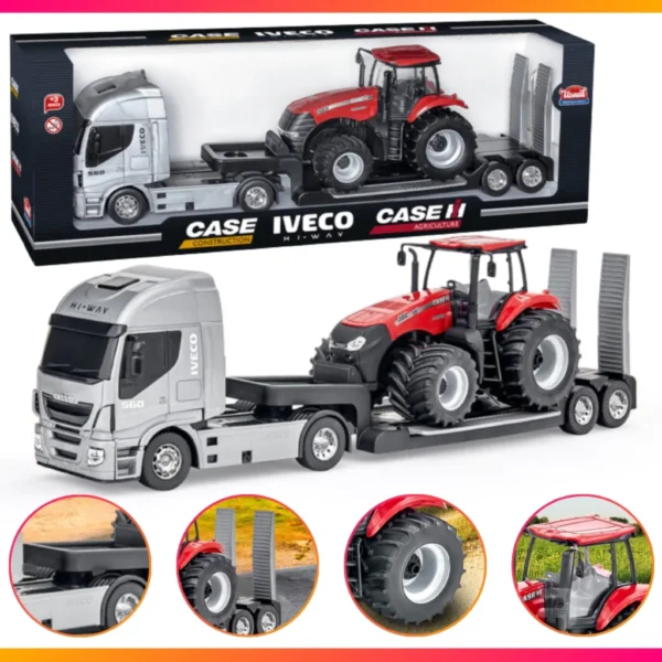 Caminhão de Brinquedo Iveco Plataforma Com Trator