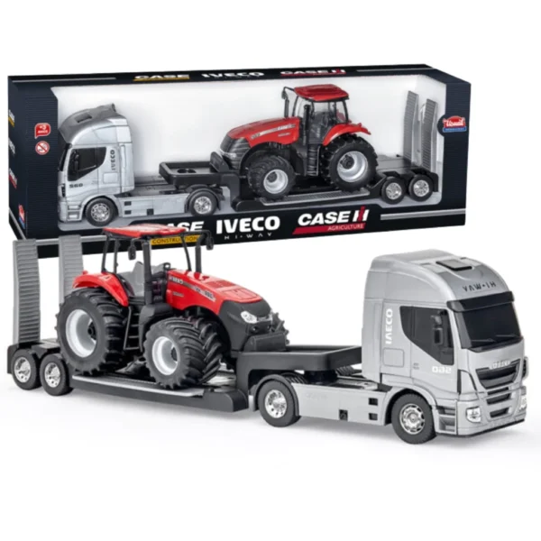 Caminhão de Brinquedo Iveco Plataforma Com Trator - Imagem 3