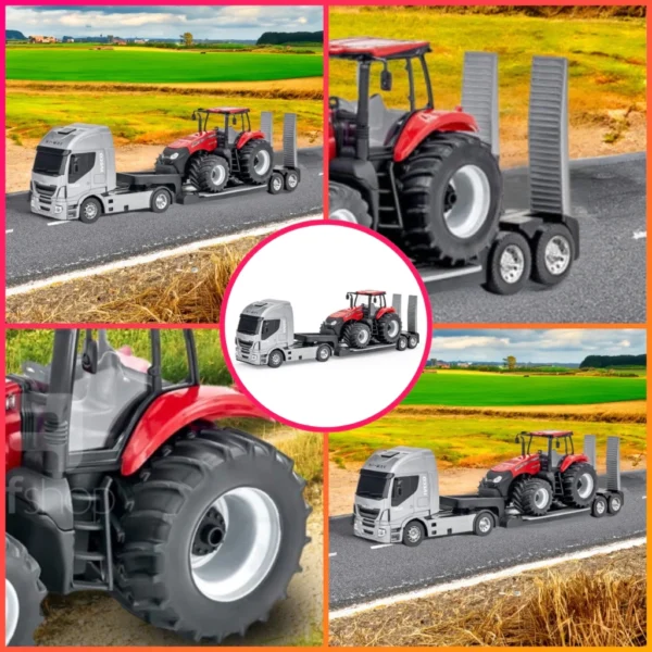 Caminhão de Brinquedo Iveco Plataforma Com Trator - Imagem 6