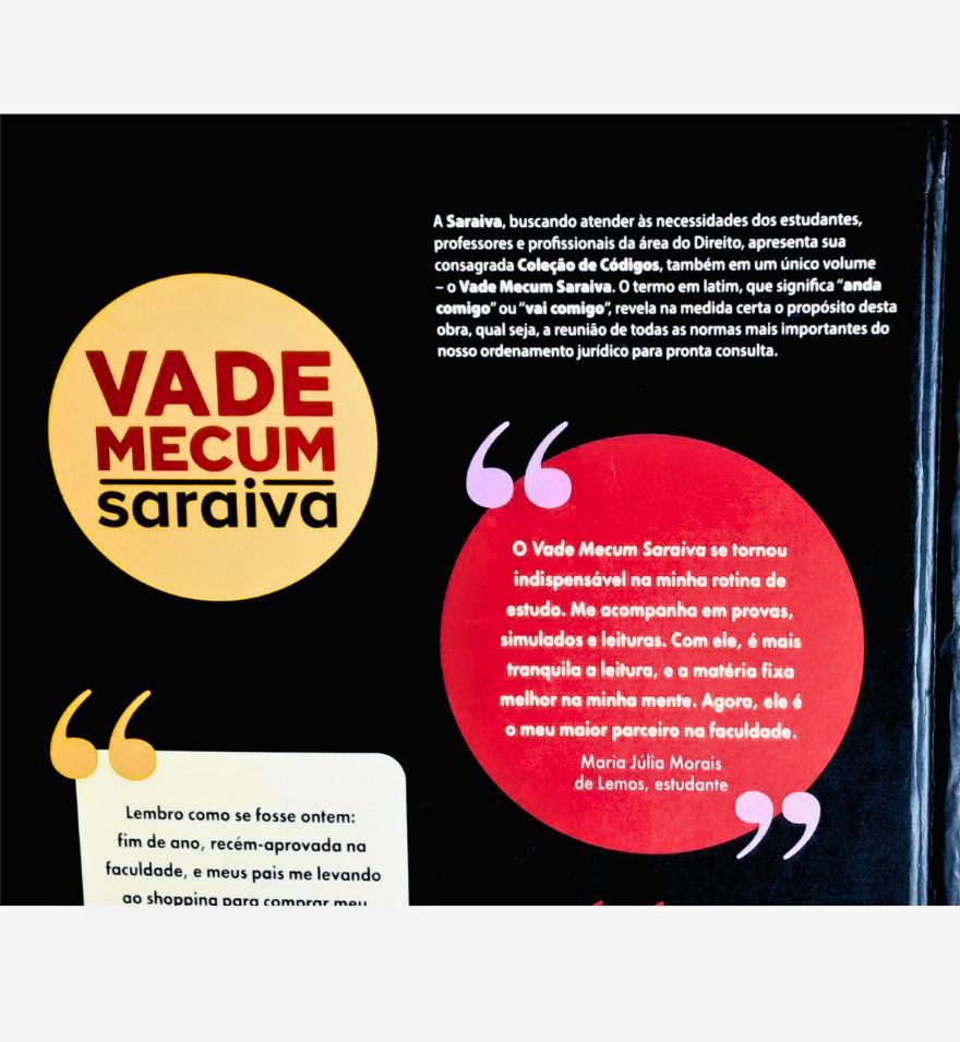 Vade Mecum Saraiva Tradicional - 40ª Edição 2025 Capa dura - CÓDIGO: VMS40B1-B - Imagem 4